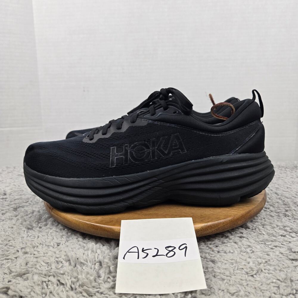 Hoka One One Men 14 4E X-Wide Bondi 8 Triple Black Daily Gym Road Running Shoe